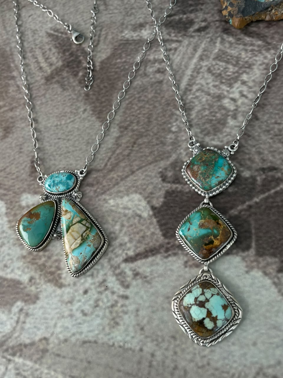 Handmade Sterling Silver Royston Turquoise Necklace Signed Nizhoni