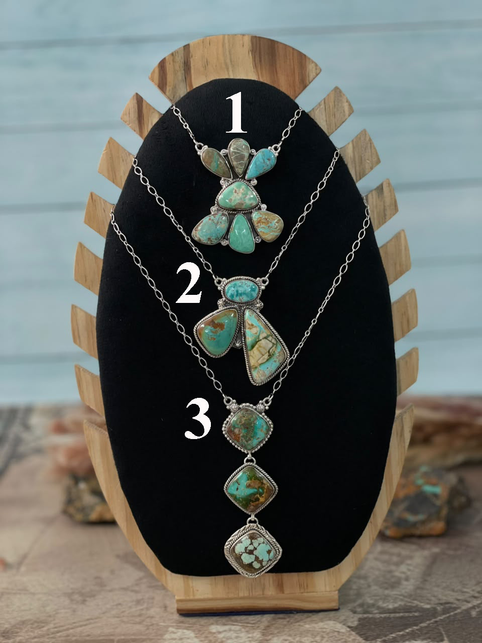 Handmade Sterling Silver Royston Turquoise Necklace Signed Nizhoni