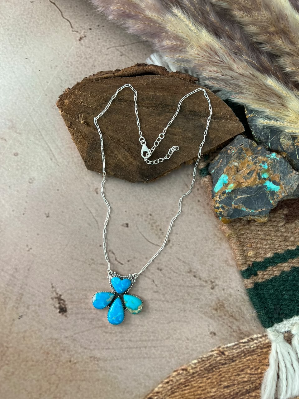 Handmade Sterling Silver Hardy Pit Collection: Necklace Signed Nizhoni