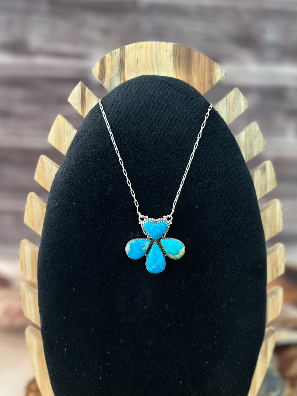 Handmade Sterling Silver Hardy Pit Collection: Necklace Signed Nizhoni