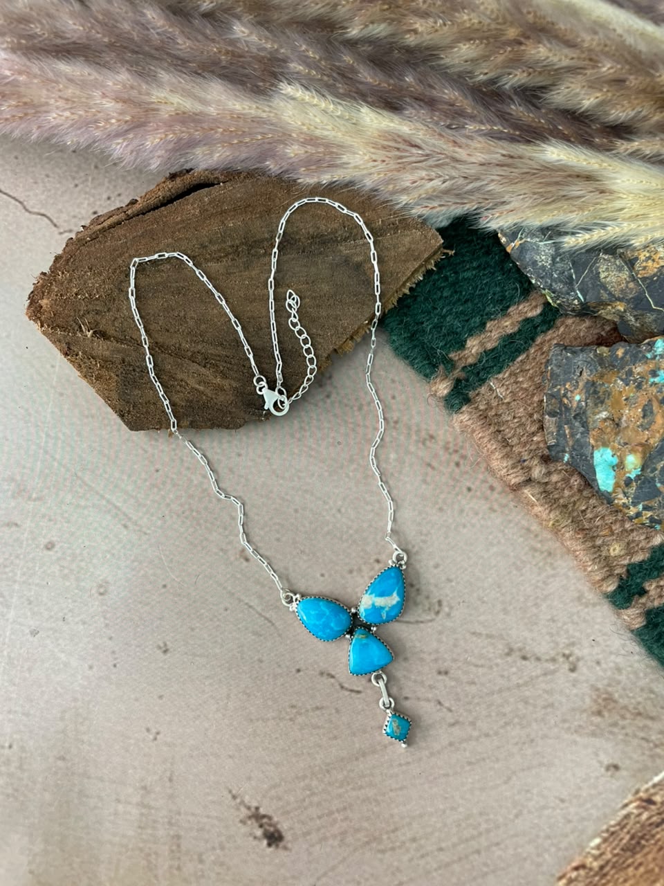Handmade Sterling Silver Hardy Pit Collection: Necklace Signed Nizhoni