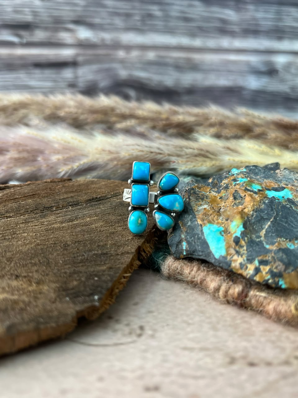 Handmade Sterling Silver Hardy Pit Collection: Adjustable Ring Signed Nizhoni
