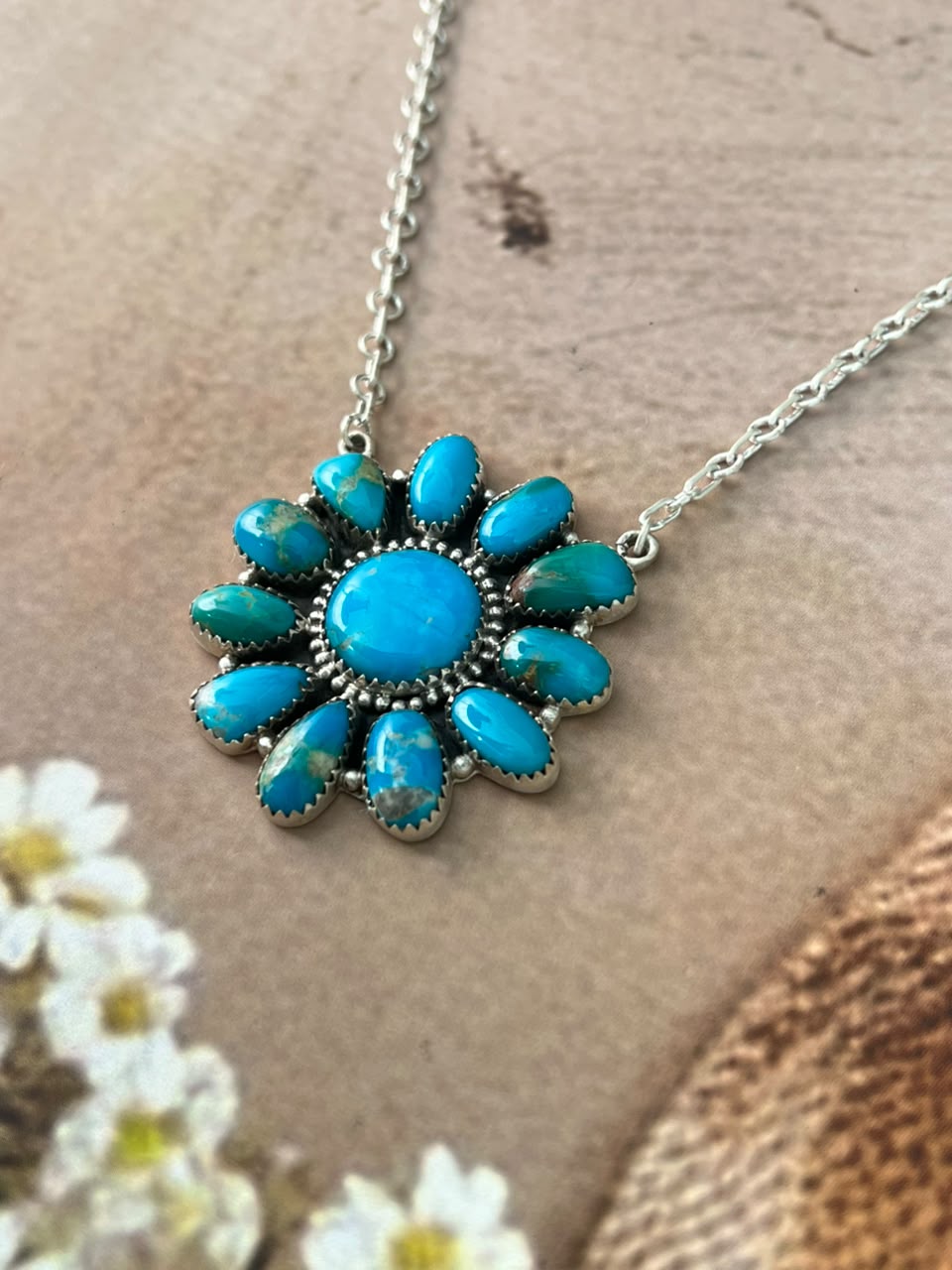 Handmade Sterling Silver Hardy Pit Collection: Necklace Signed Nizhoni