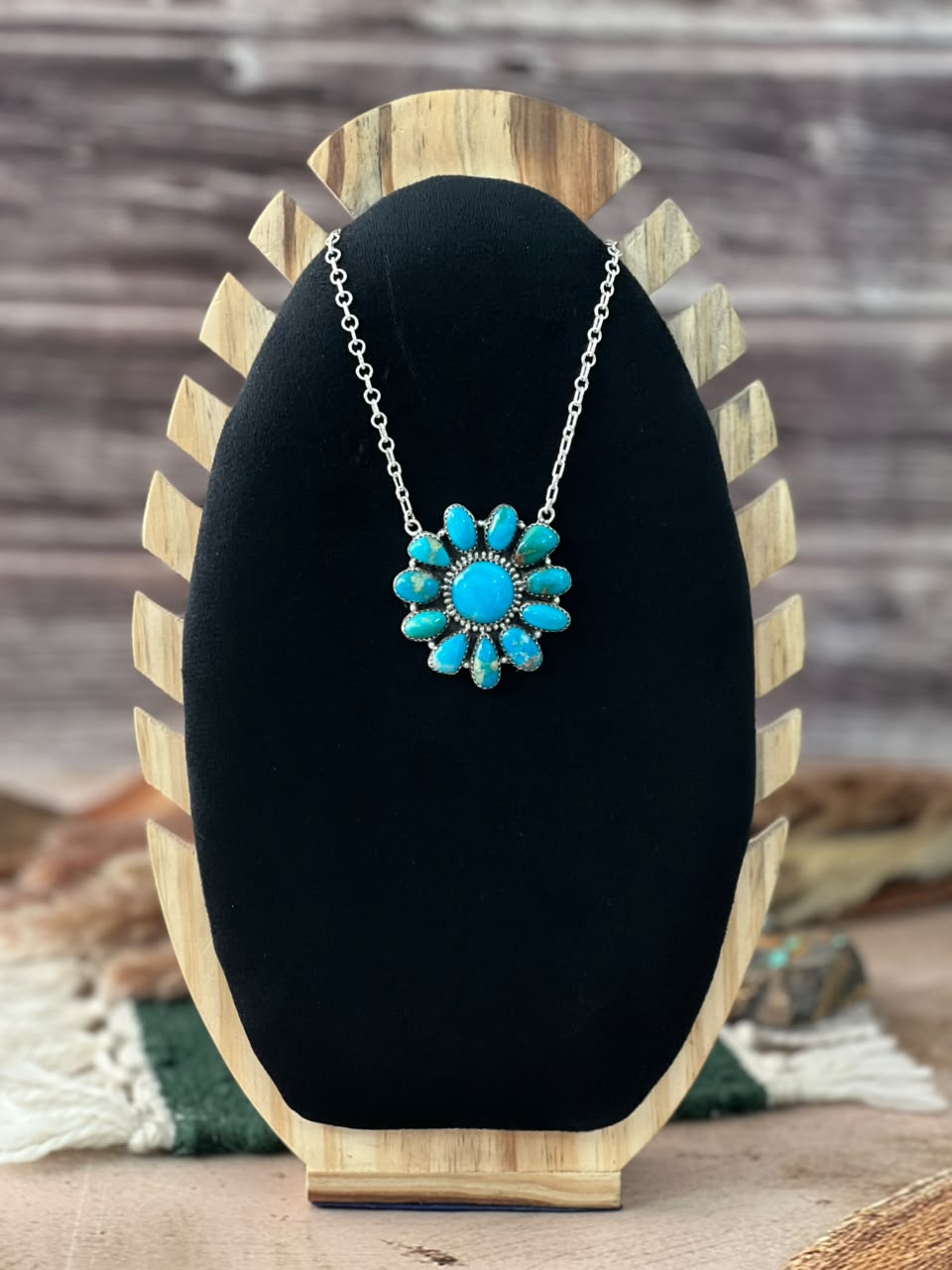 Handmade Sterling Silver Hardy Pit Collection: Necklace Signed Nizhoni