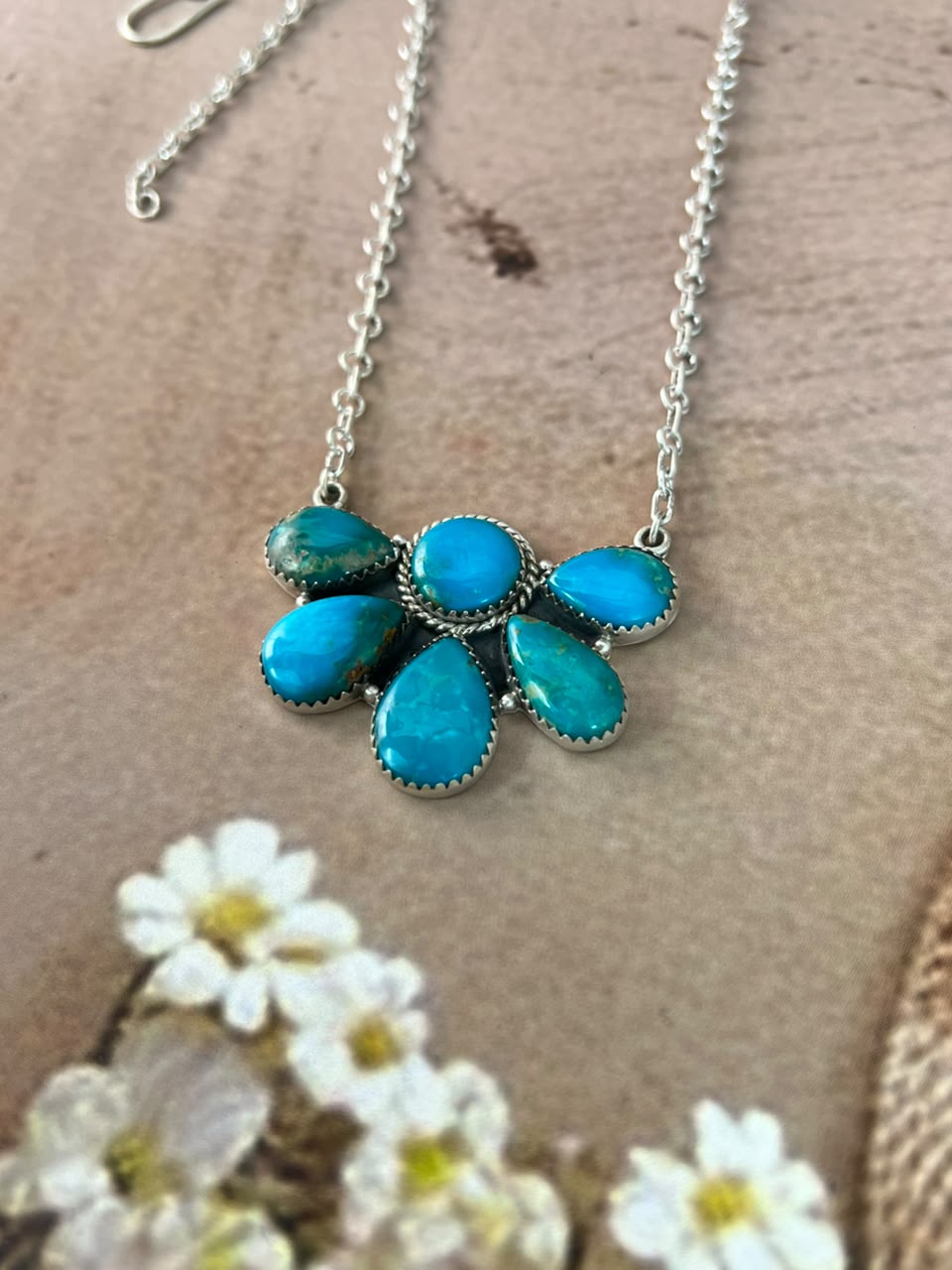 Handmade Sterling Silver Hardy Pit Collection: Necklace Signed Nizhoni