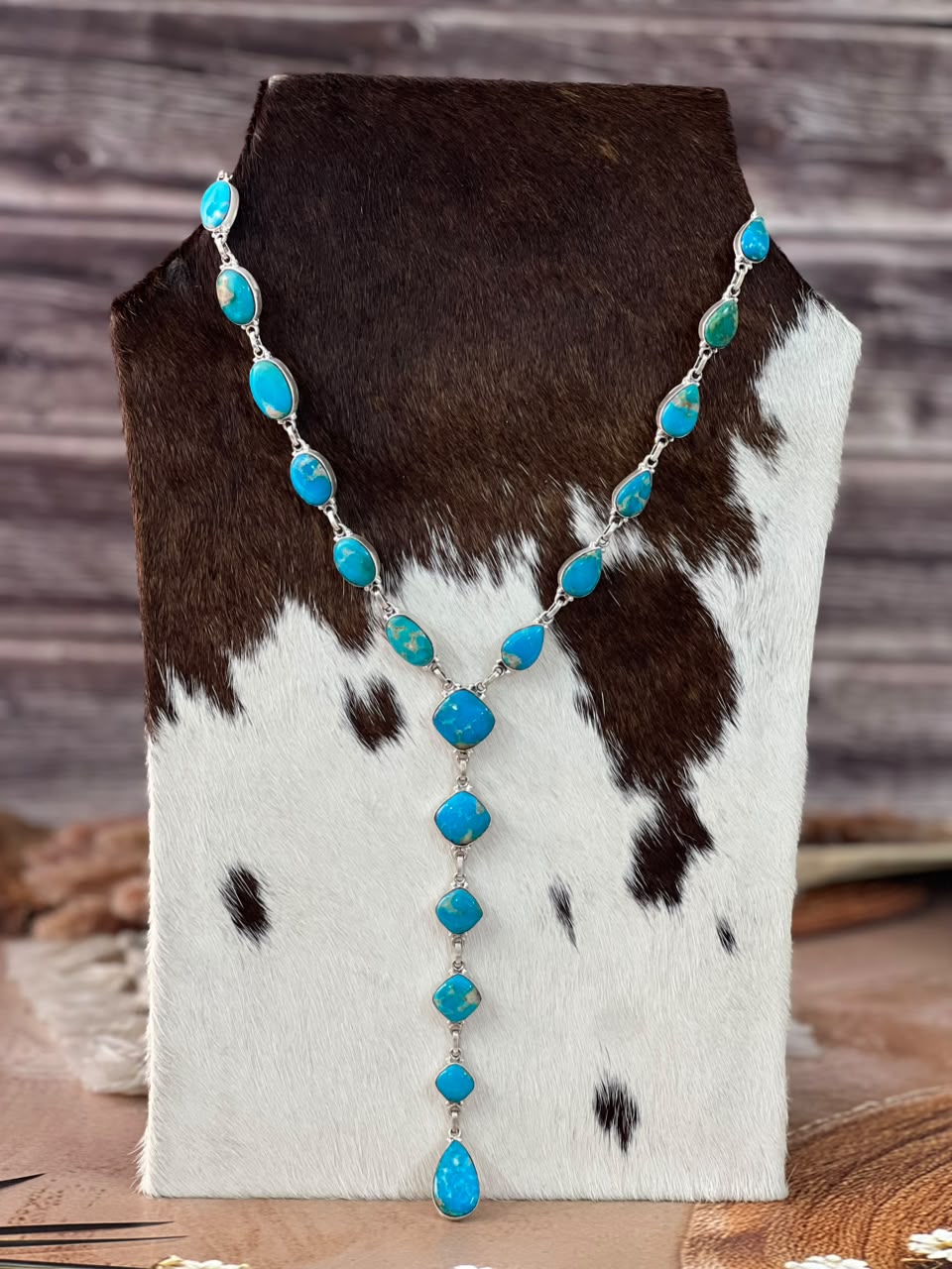 Handmade Sterling Silver Hardy Pit Collection: 'Y Shaped' Necklace Signed Nizhoni