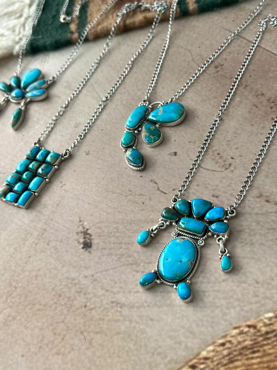 Handmade Sterling Silver Hardy Pit Collection: Necklace Signed Nizhoni