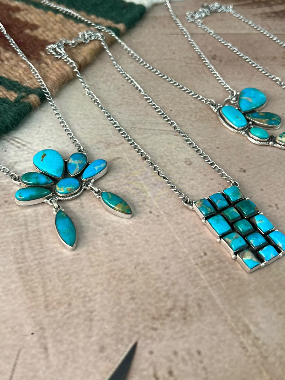 Handmade Sterling Silver Hardy Pit Collection: Necklace Signed Nizhoni