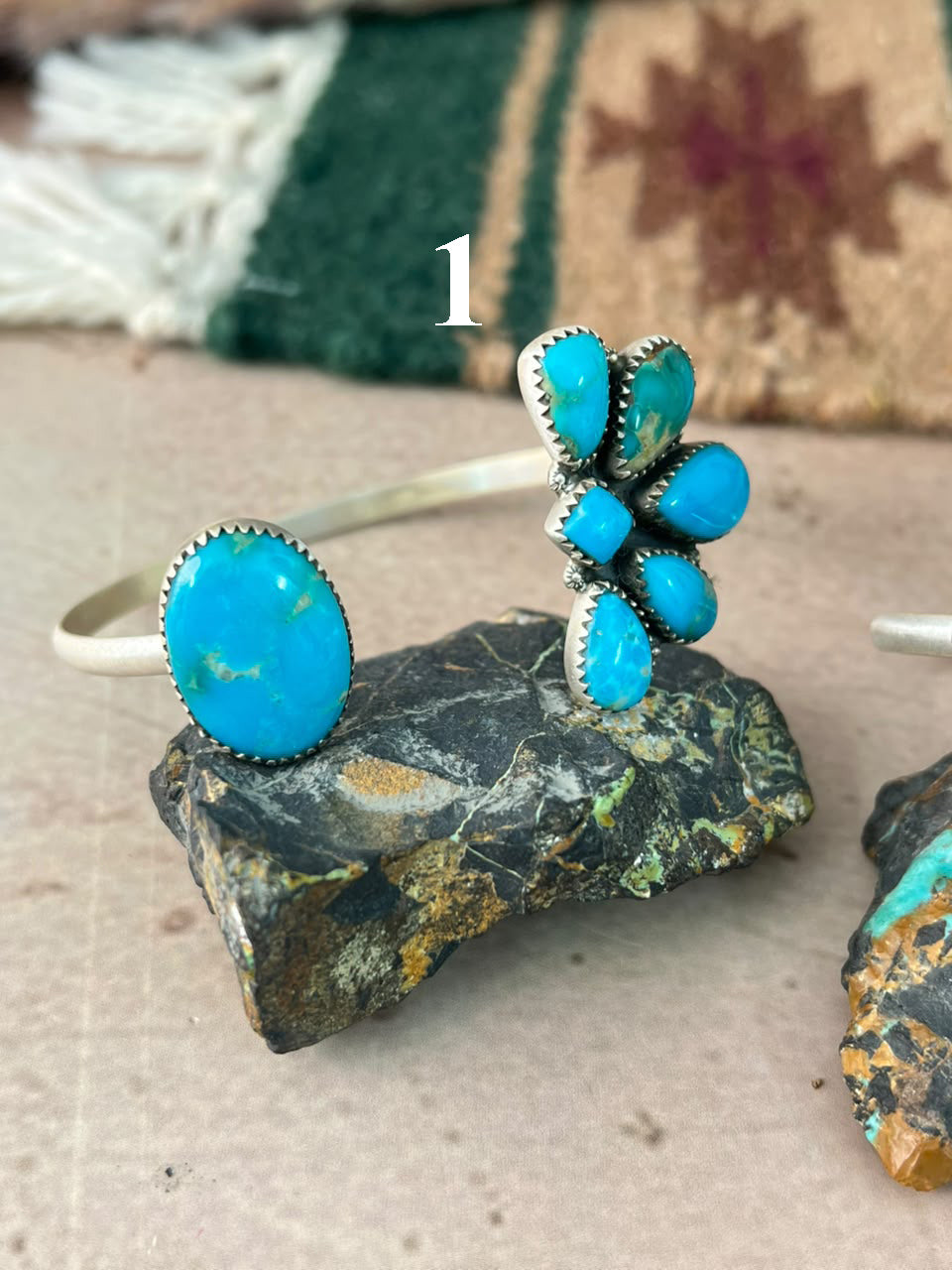 Handmade Sterling Silver Hardy Pit Collection: Cuff Bracelet Signed Nizhoni