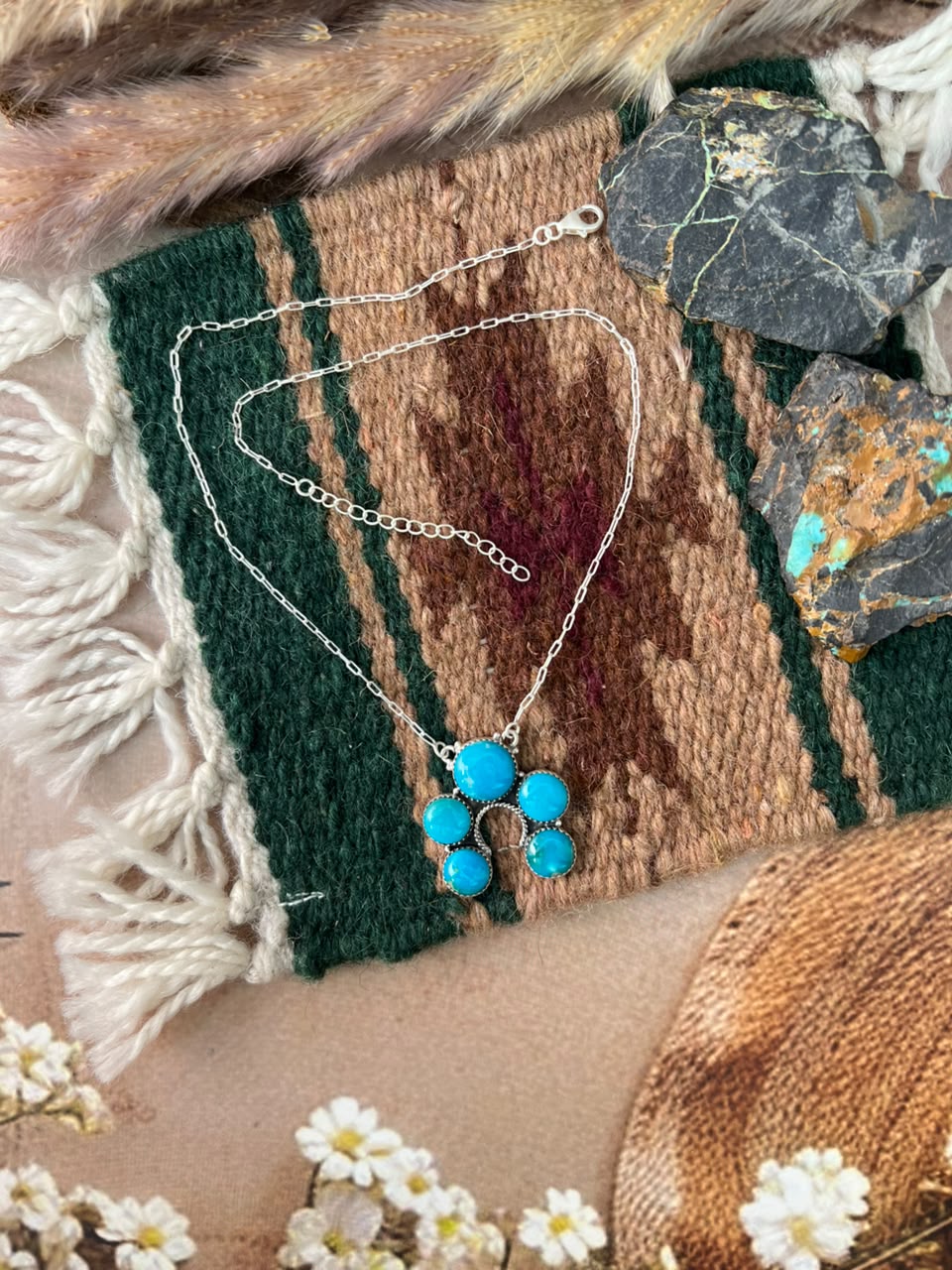 Handmade Sterling Silver Hardy Pit Collection: Naja Necklace Signed Nizhoni