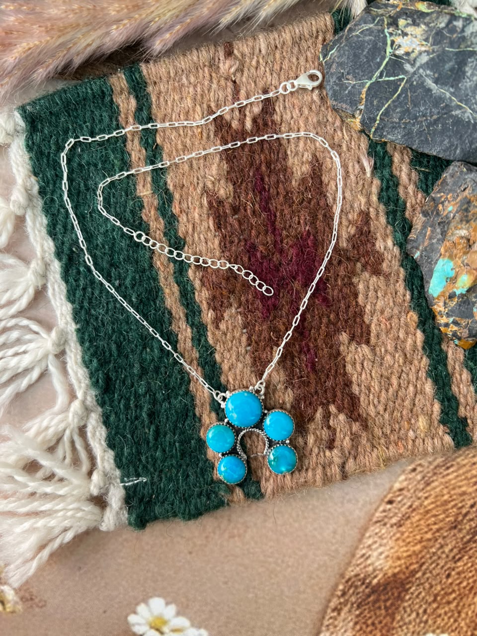 Handmade Sterling Silver Hardy Pit Collection: Naja Necklace Signed Nizhoni