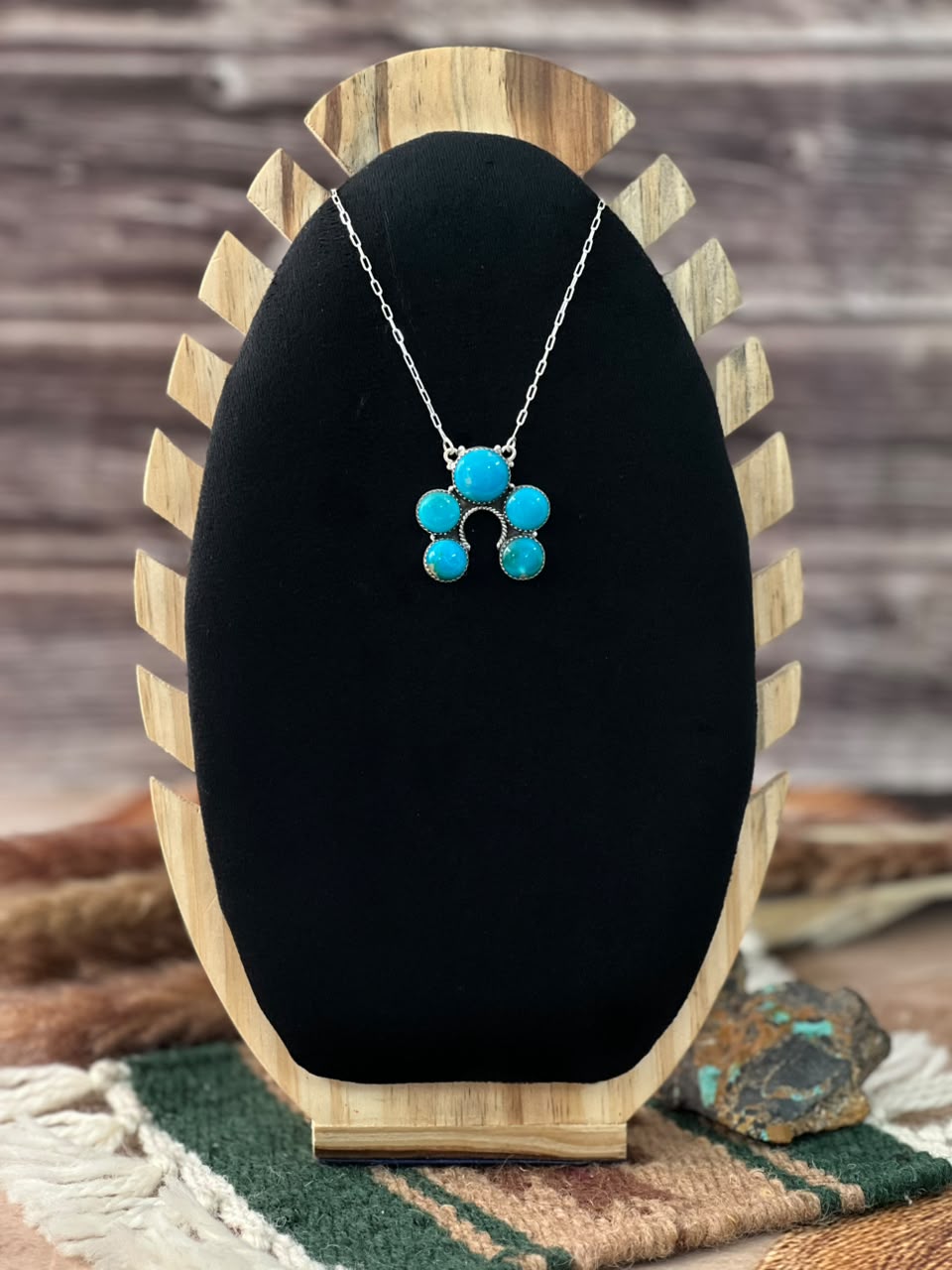 Handmade Sterling Silver Hardy Pit Collection: Naja Necklace Signed Nizhoni