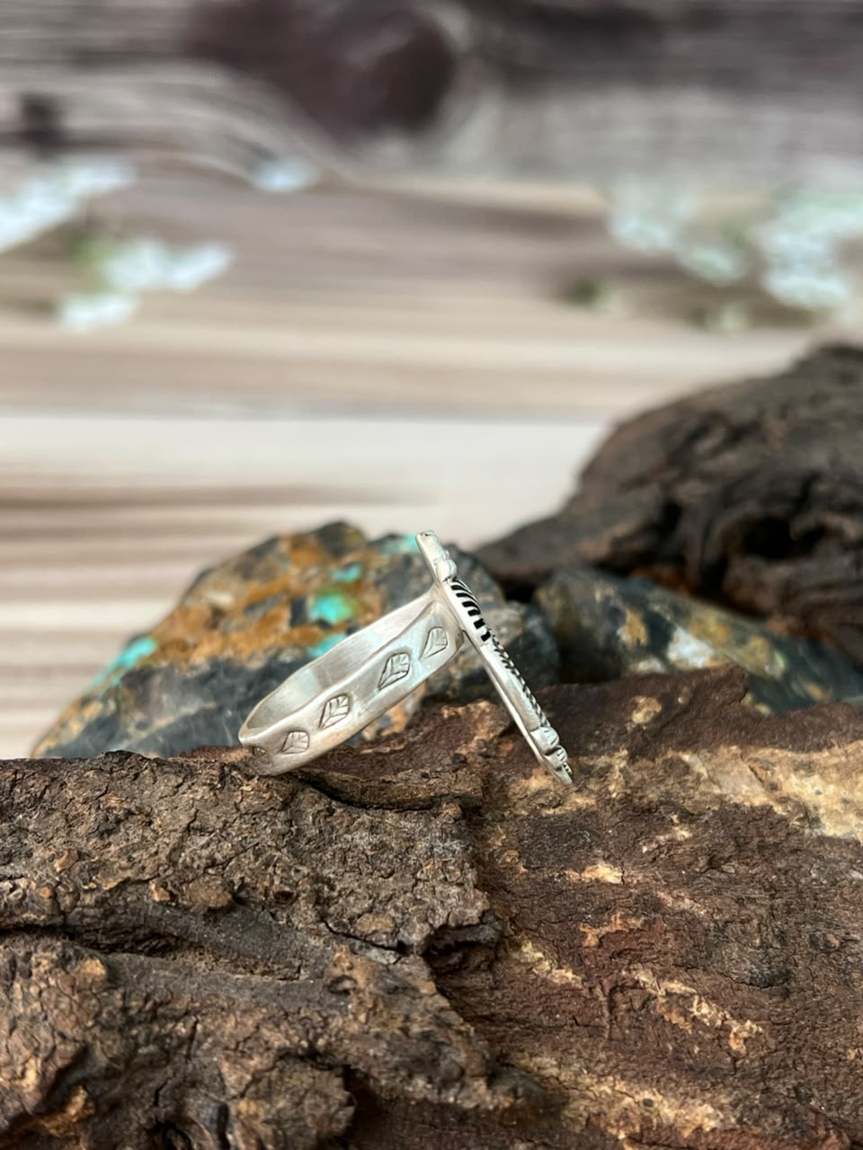 Handmade Sterling Silver Naja Adjustable Ring Signed Nizhoni