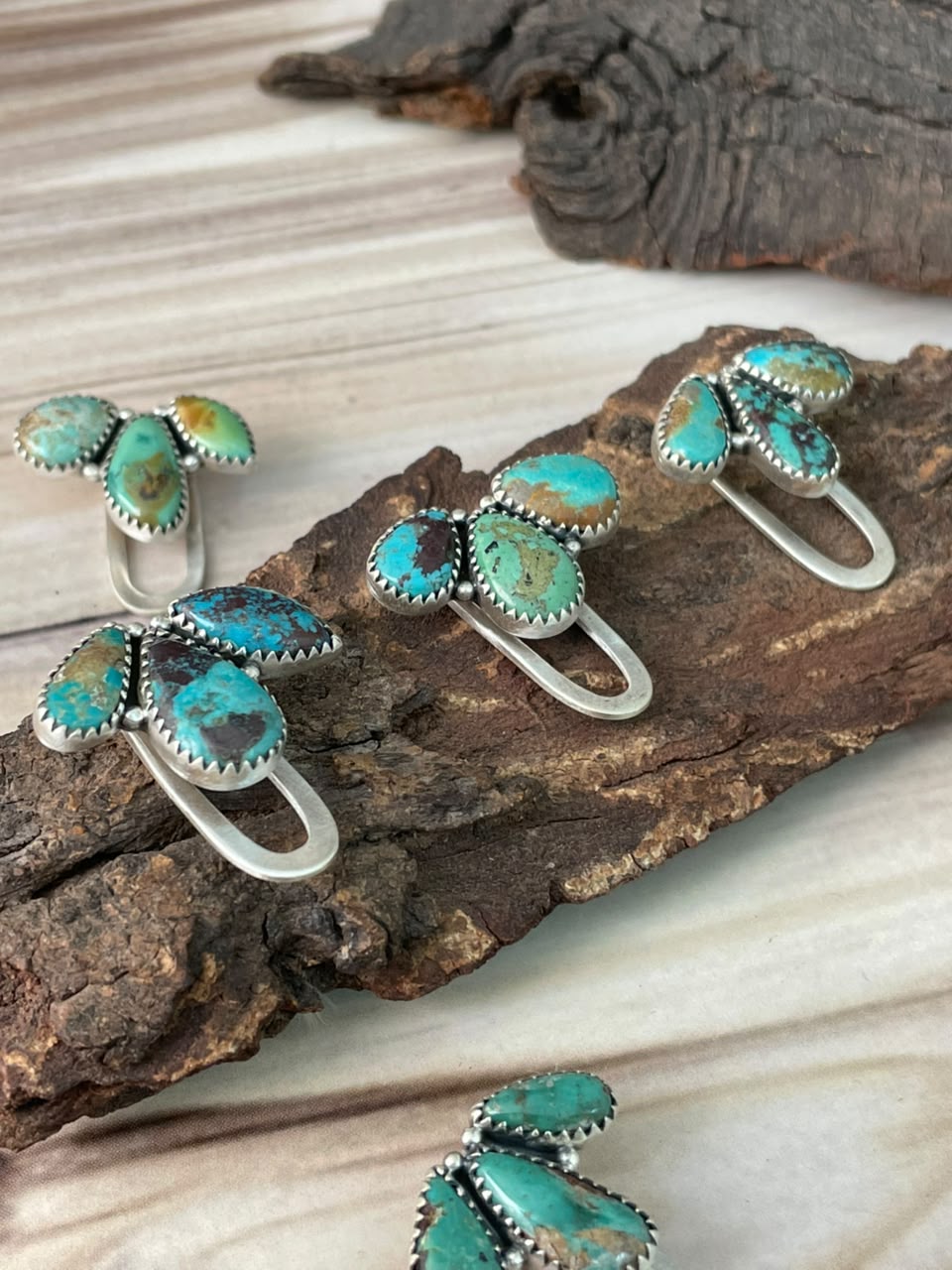 Handmade Sterling Silver Cripple Creek Turquoise Purse Key Clip Signed Nizhoni (3)