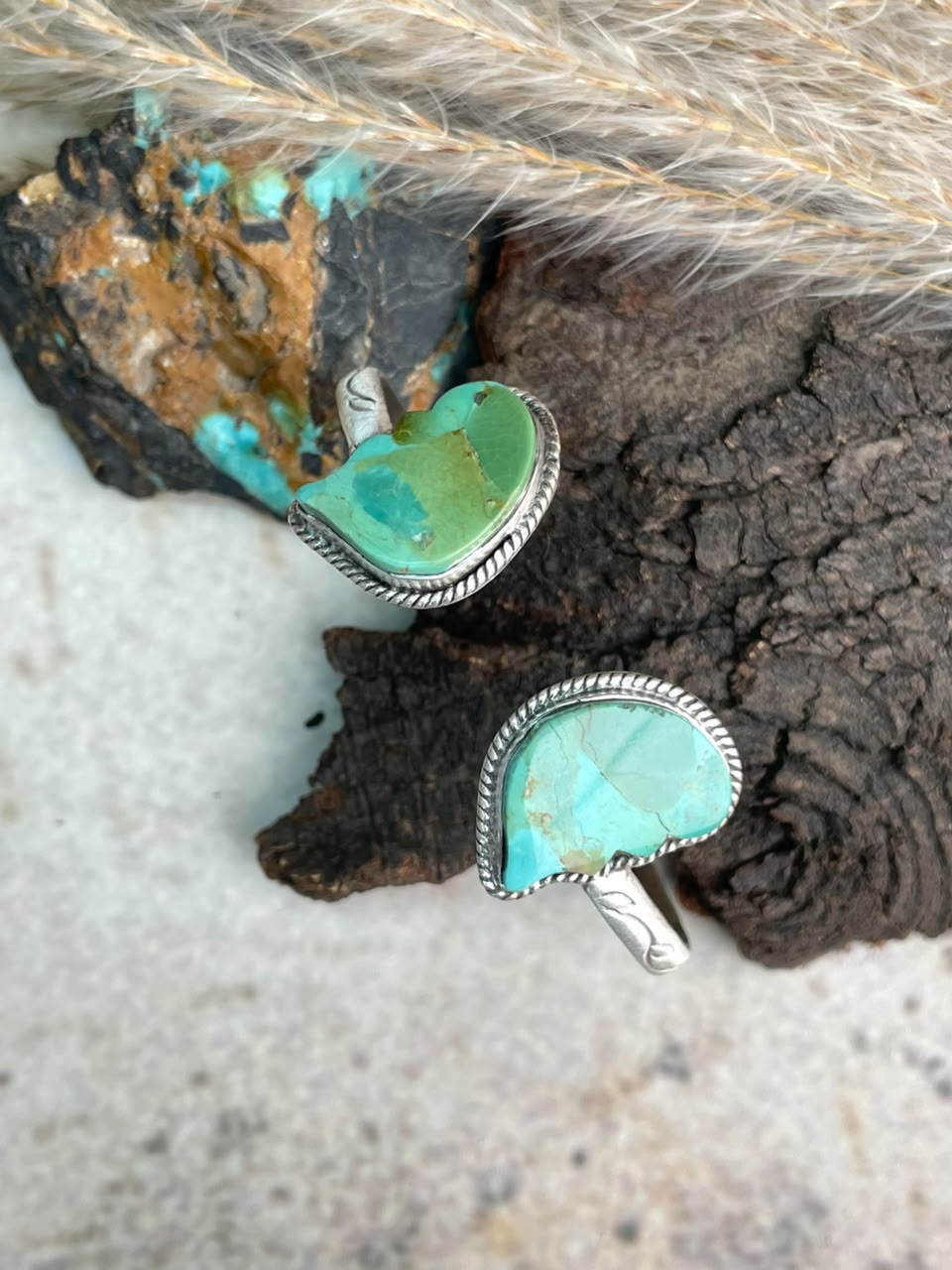 Handmade Sterling Silver Kingman Turquoise Cuff Bracelet Signed Nizhoni