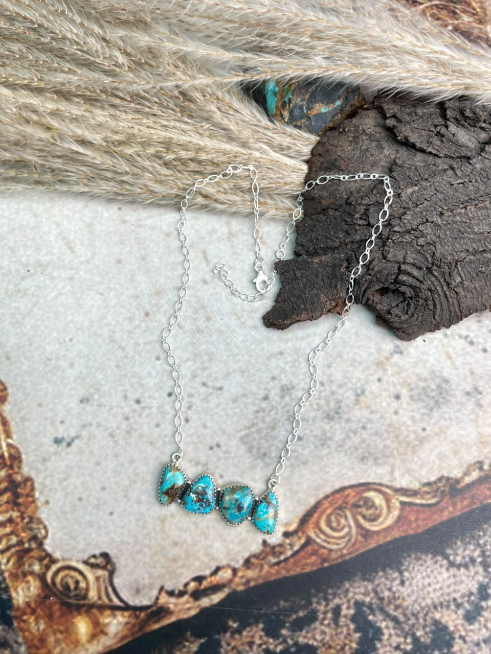 Handmade Sterling Silver Sierra Nevada Necklace Signed Nizhoni