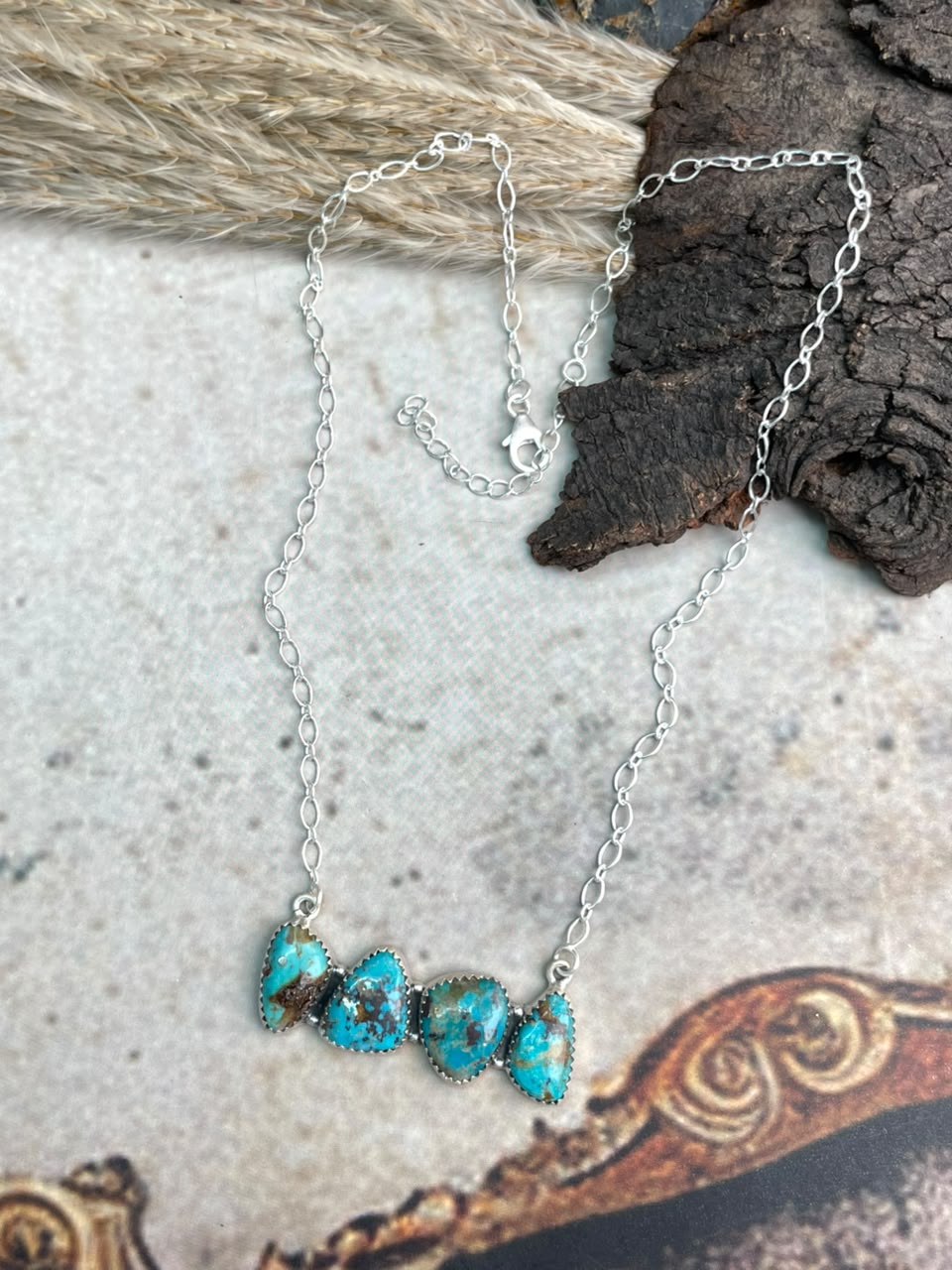 Handmade Sterling Silver Sierra Nevada Necklace Signed Nizhoni