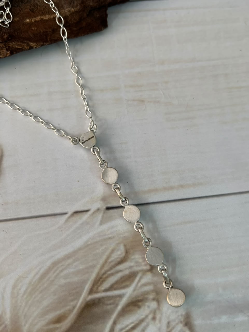 Handmade Sterling Silver Cotton Candy Drop Necklace Signed Nizhoni (6)
