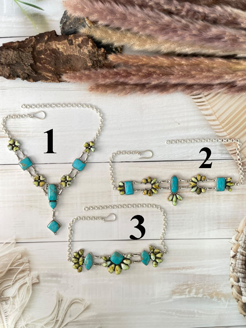 Handmade Sterling Silver Tyrone with Palomino Turquoise Choker Necklace Signed Nizhoni (9)