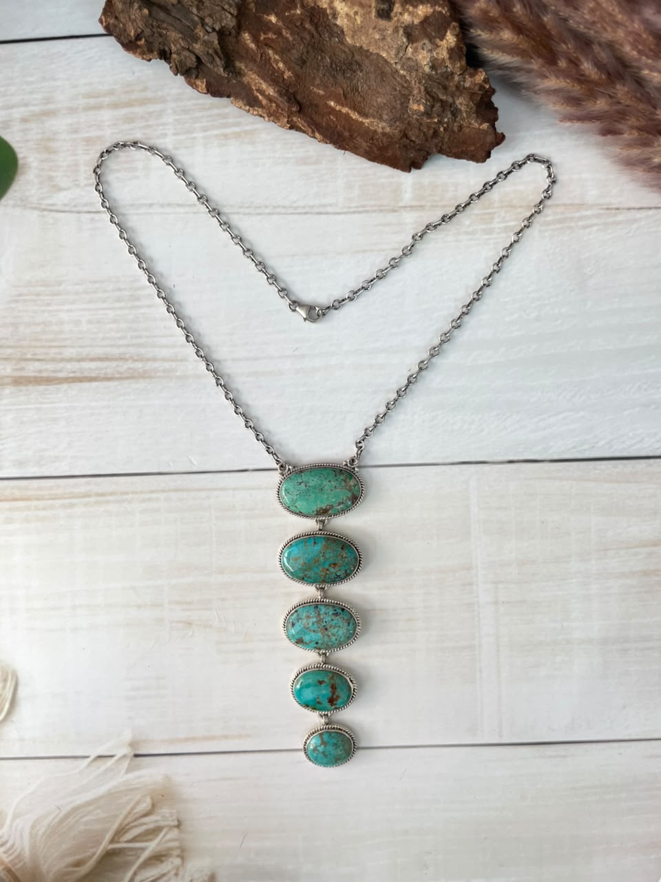 Handmade Sterling Silver Sierra Nevada Necklace Signed Nizhoni