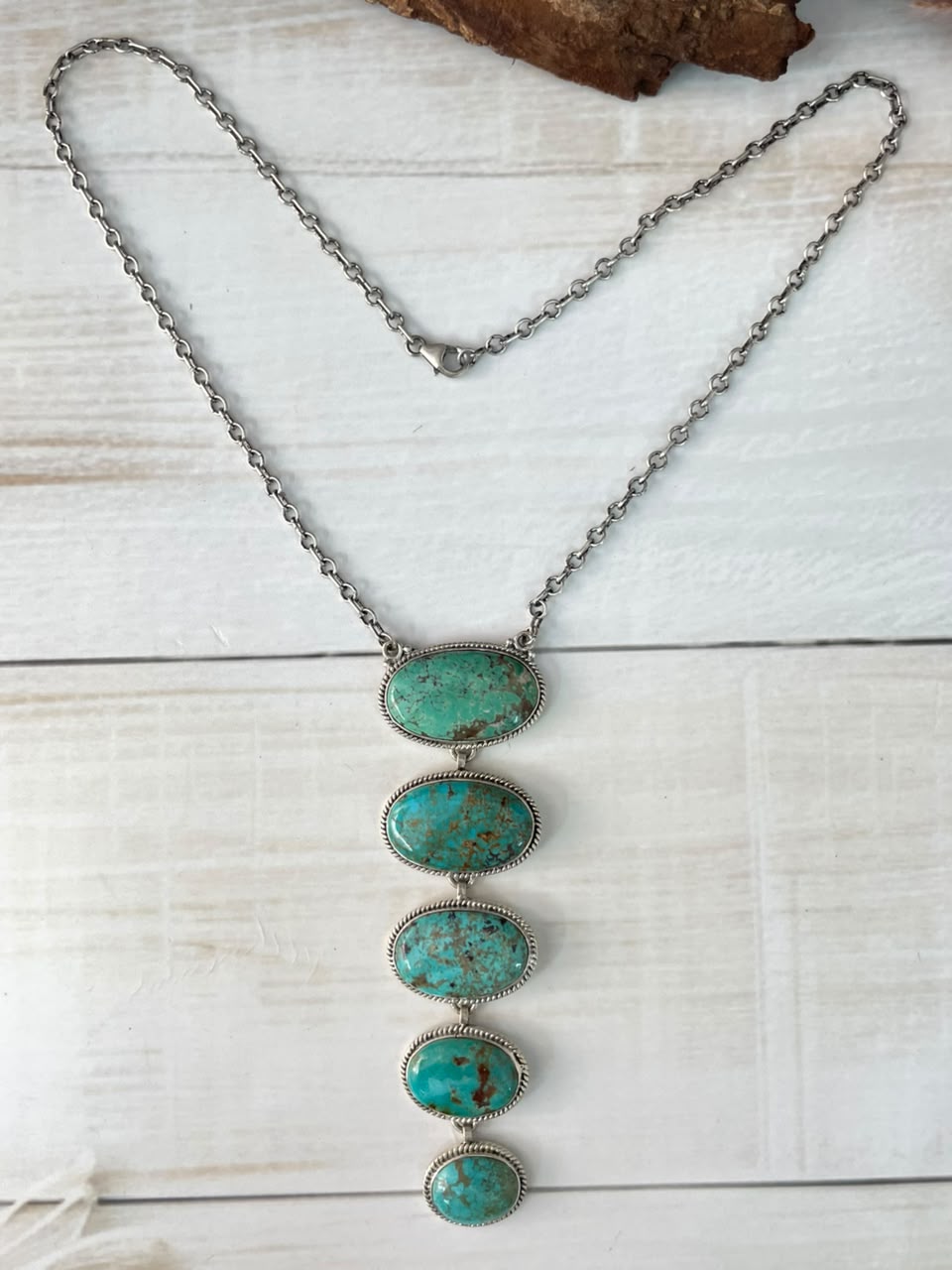 Handmade Sterling Silver Sierra Nevada Necklace Signed Nizhoni