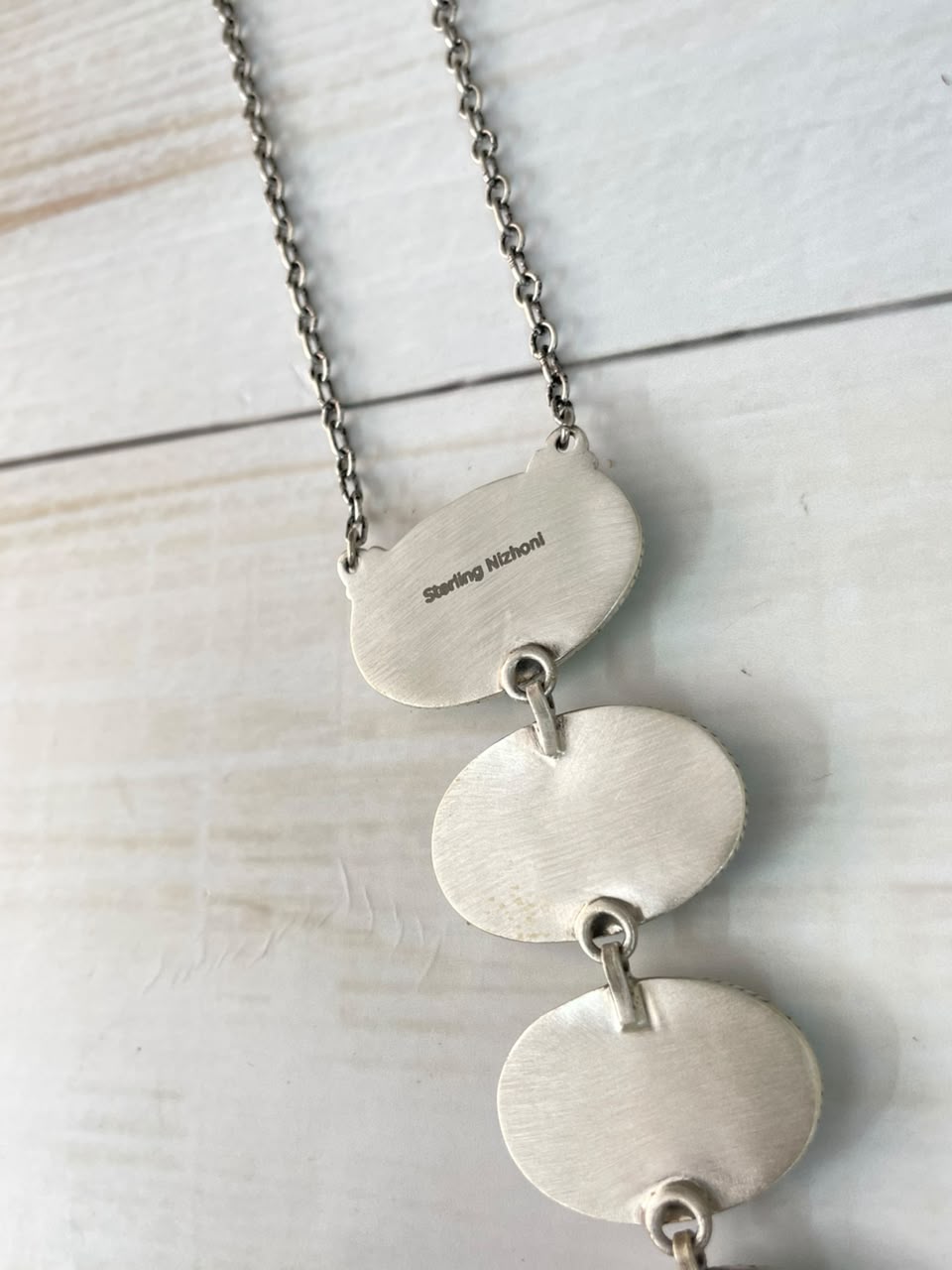 Handmade Sterling Silver Sierra Nevada Necklace Signed Nizhoni