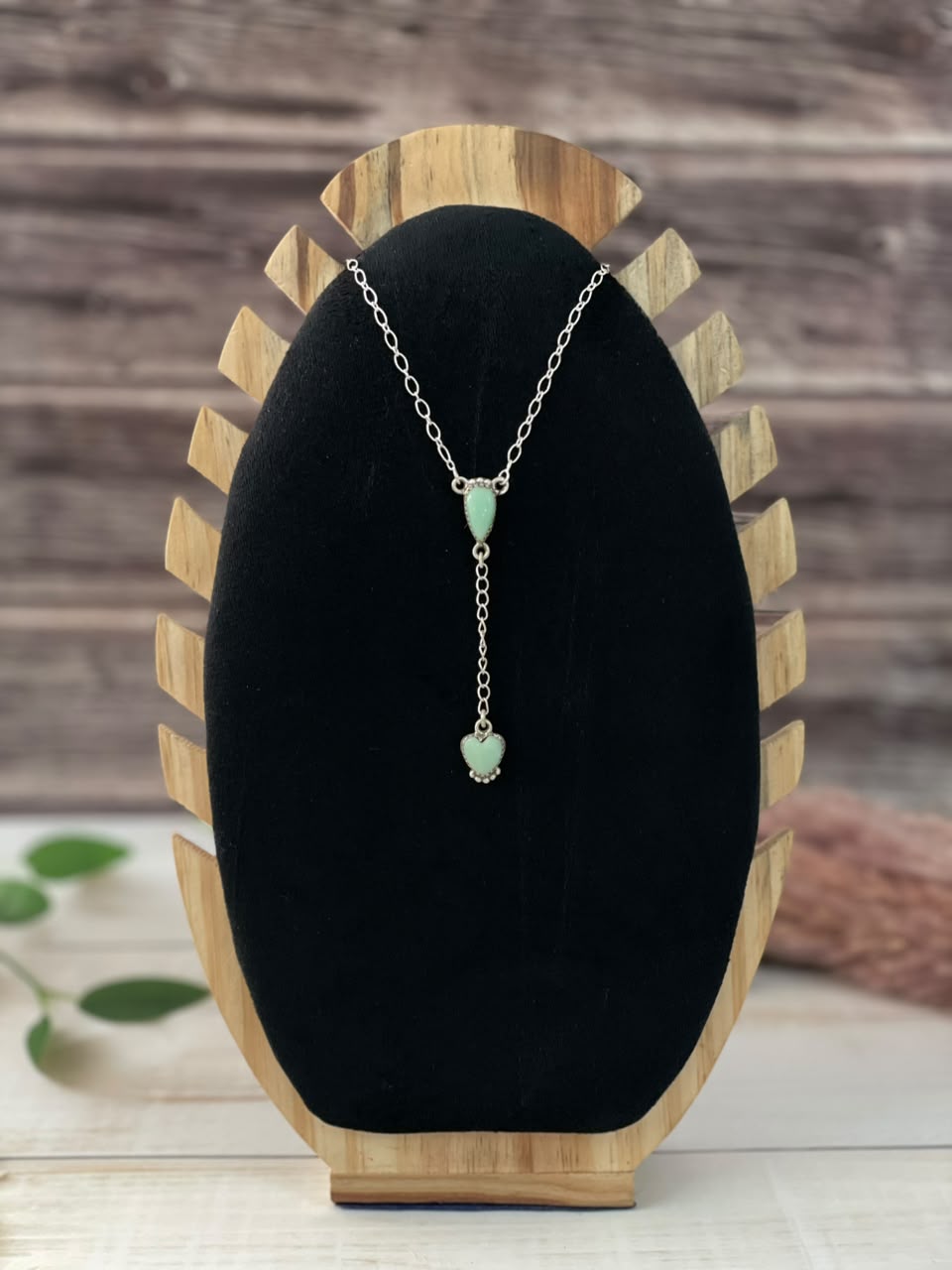 Handmade Sterling Silver Paloma Turquoise Drop Necklace Signed Nizhoni