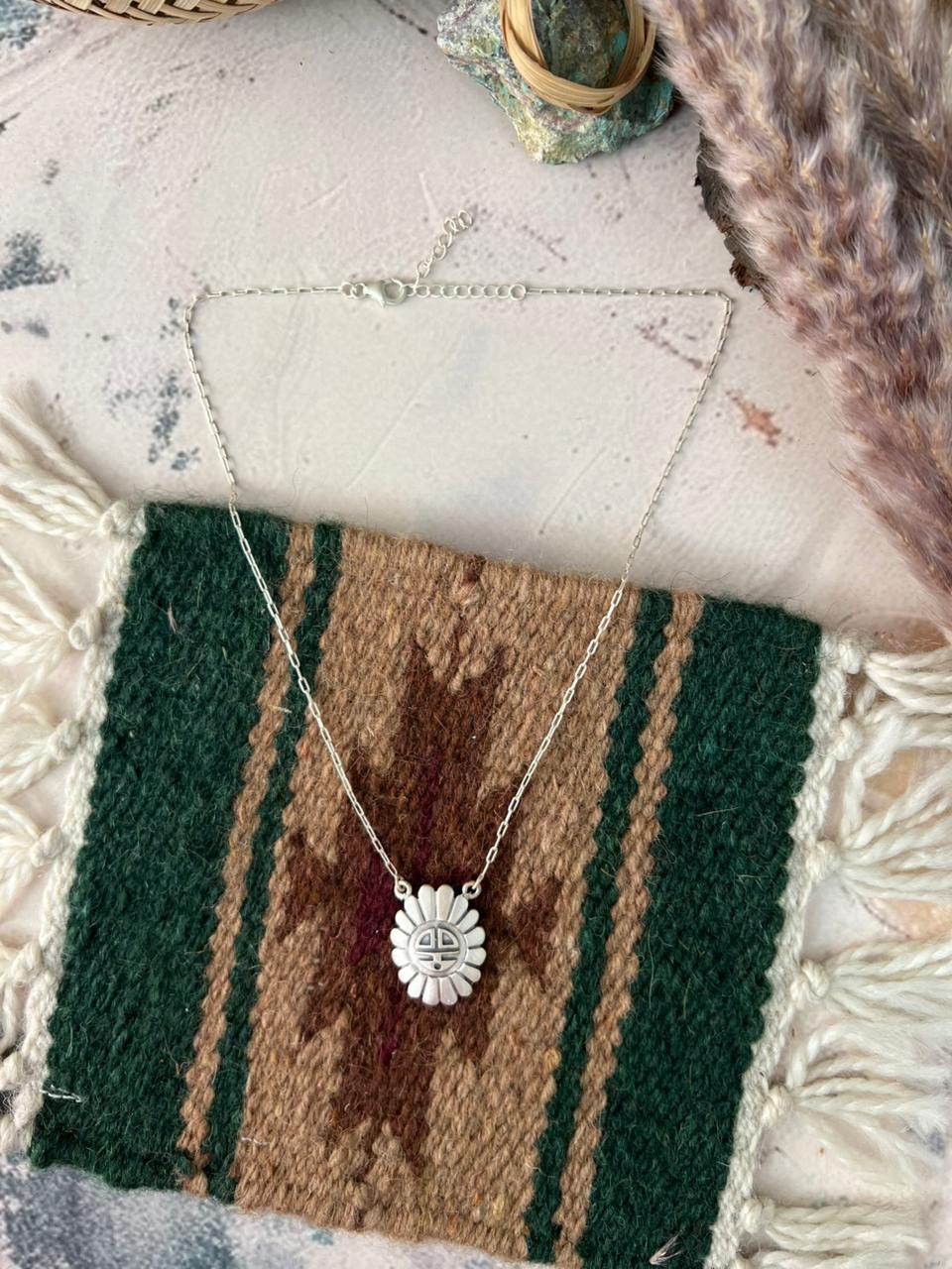 Handmade Sterling Silver Necklace Signed Nizhoni