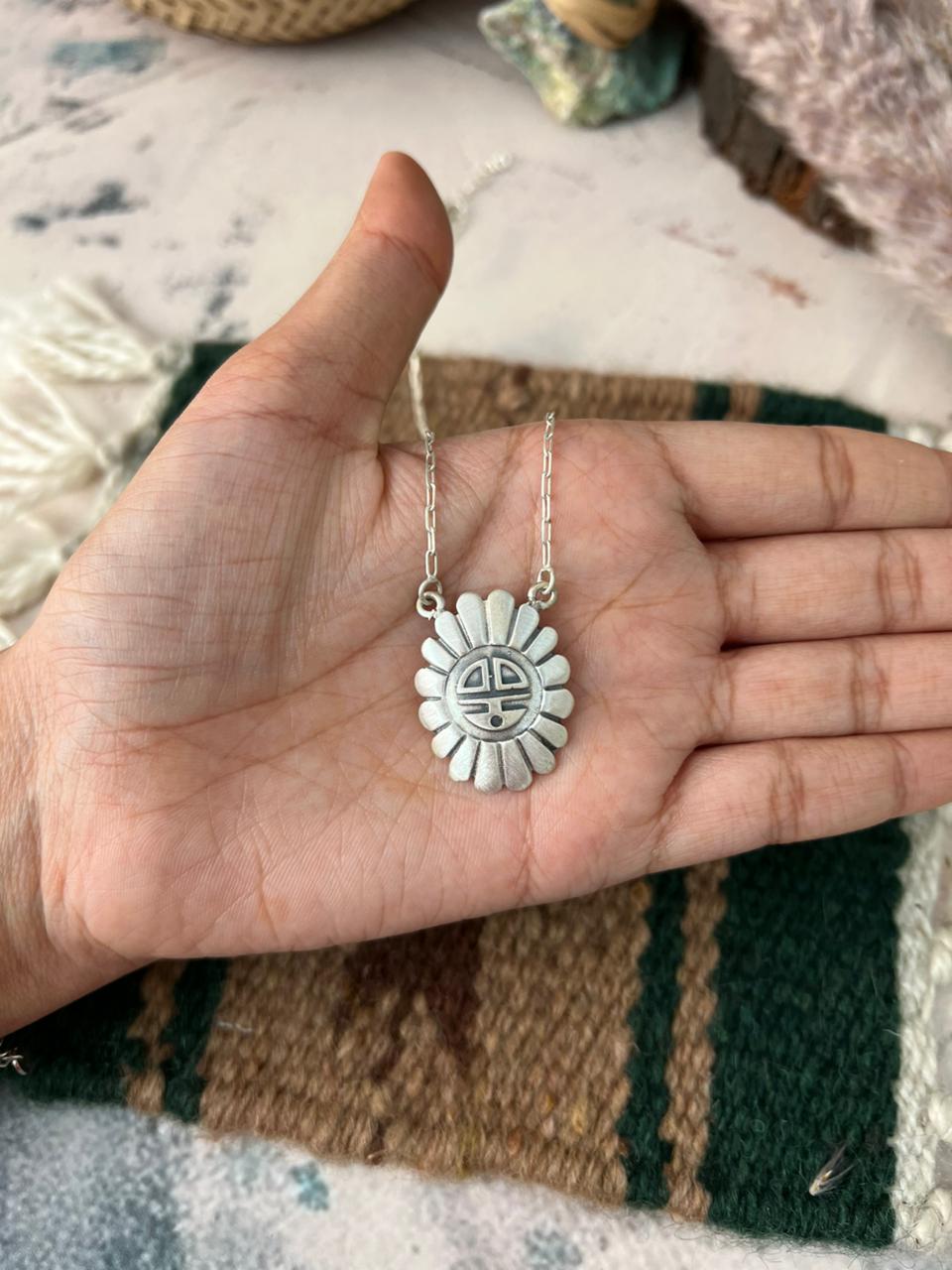 Handmade Sterling Silver Necklace Signed Nizhoni