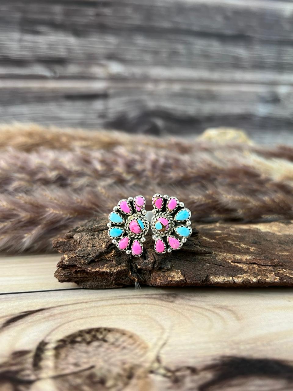 Handmade Sterling Silver Cotton Candy Adjustable Ring Signed Nizhoni