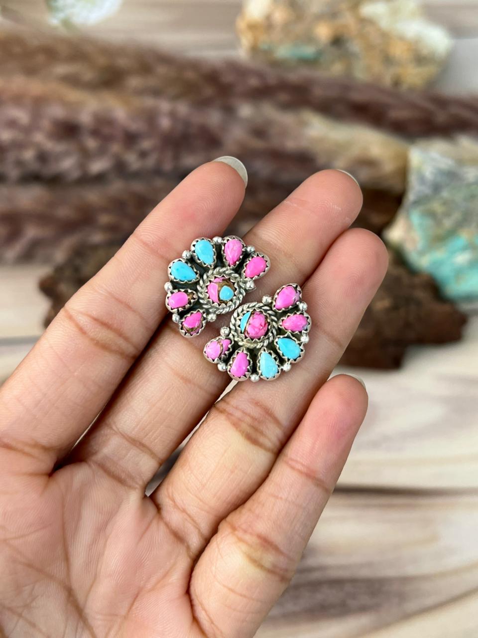 Handmade Sterling Silver Cotton Candy Adjustable Ring Signed Nizhoni