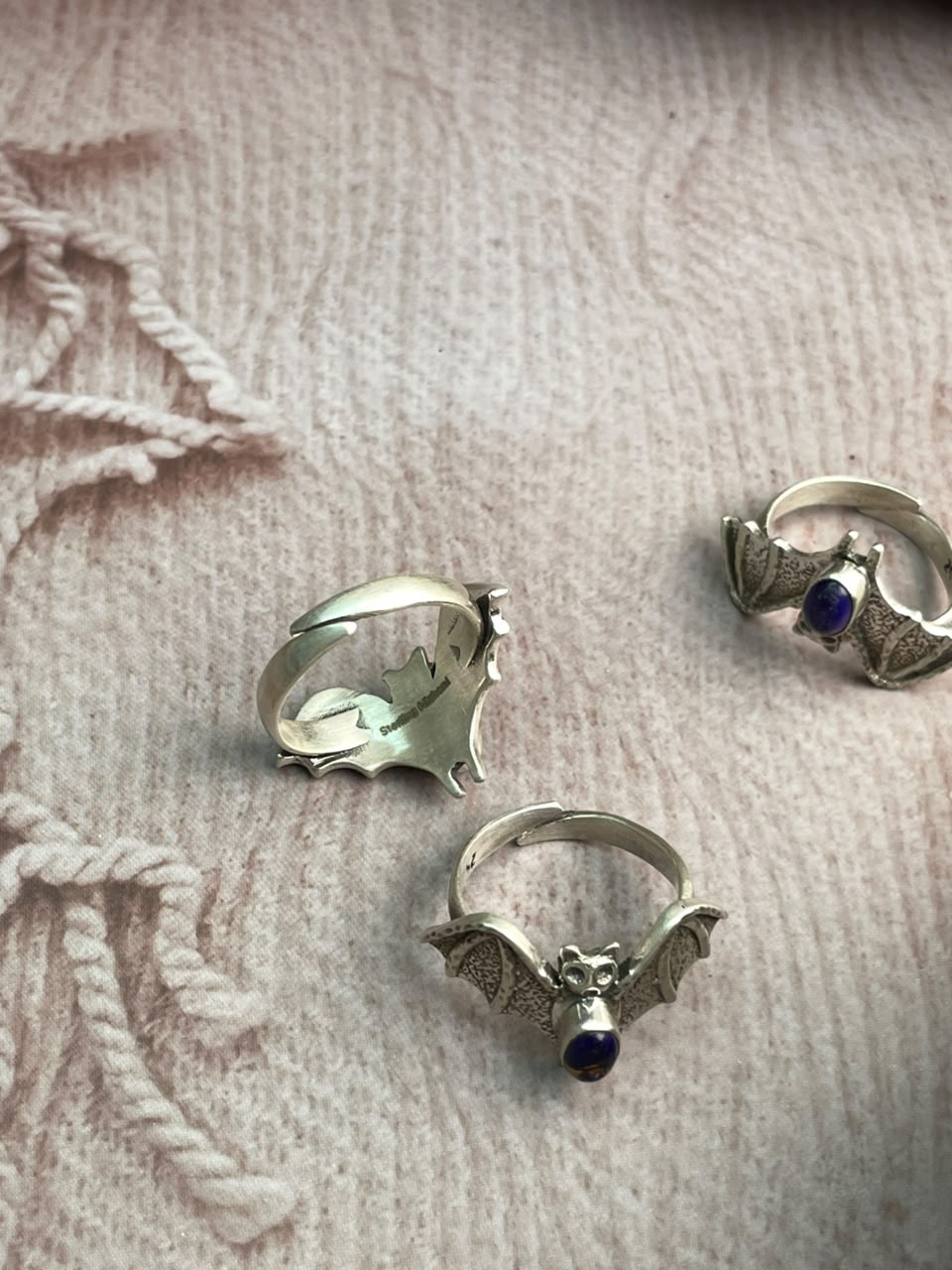 Handmade Sterling Silver Grape Dahlia Halloween Collection: Adjustable Ring Signed Nizhoni