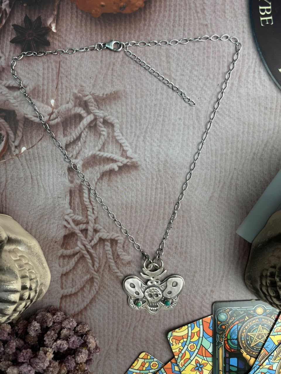 Handmade Sterling Silver Kingman Turquoise Halloween Collection: Necklace Signed Nizhoni