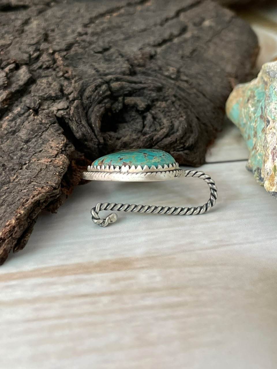 Handmade Sterling Silver Crimson Cowgirl Turquoise Collection: Heart Hat Pin Signed Nizhoni