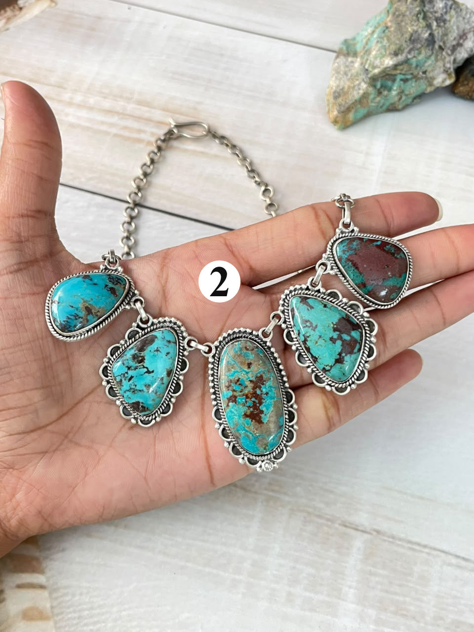 Handmade Sterling Silver Crimson Cowgirl Turquoise Collection: Choker Necklace Signed Nizhoni