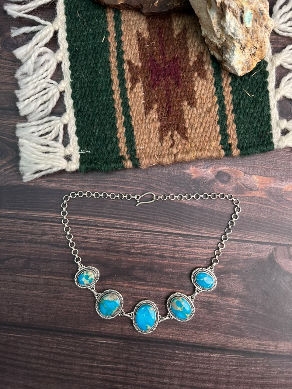 Handmade Sterling Silver Hardy Pit Choker Necklace Signed Nizhoni