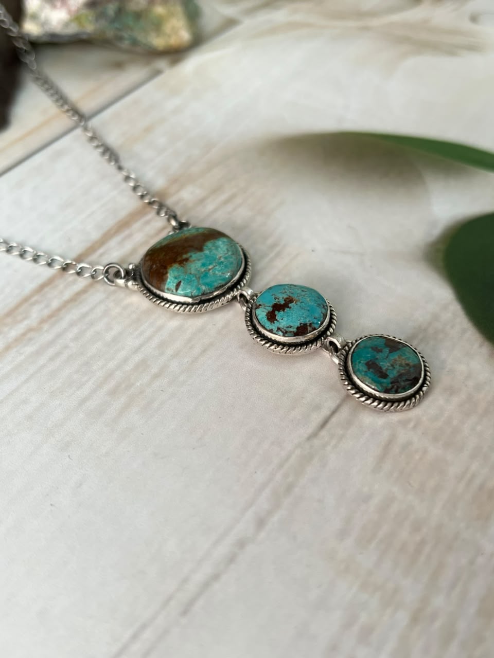 Handmade Sterling Silver Crimson Cowgirl Turquoise Collection: Necklace Signed Nizhoni