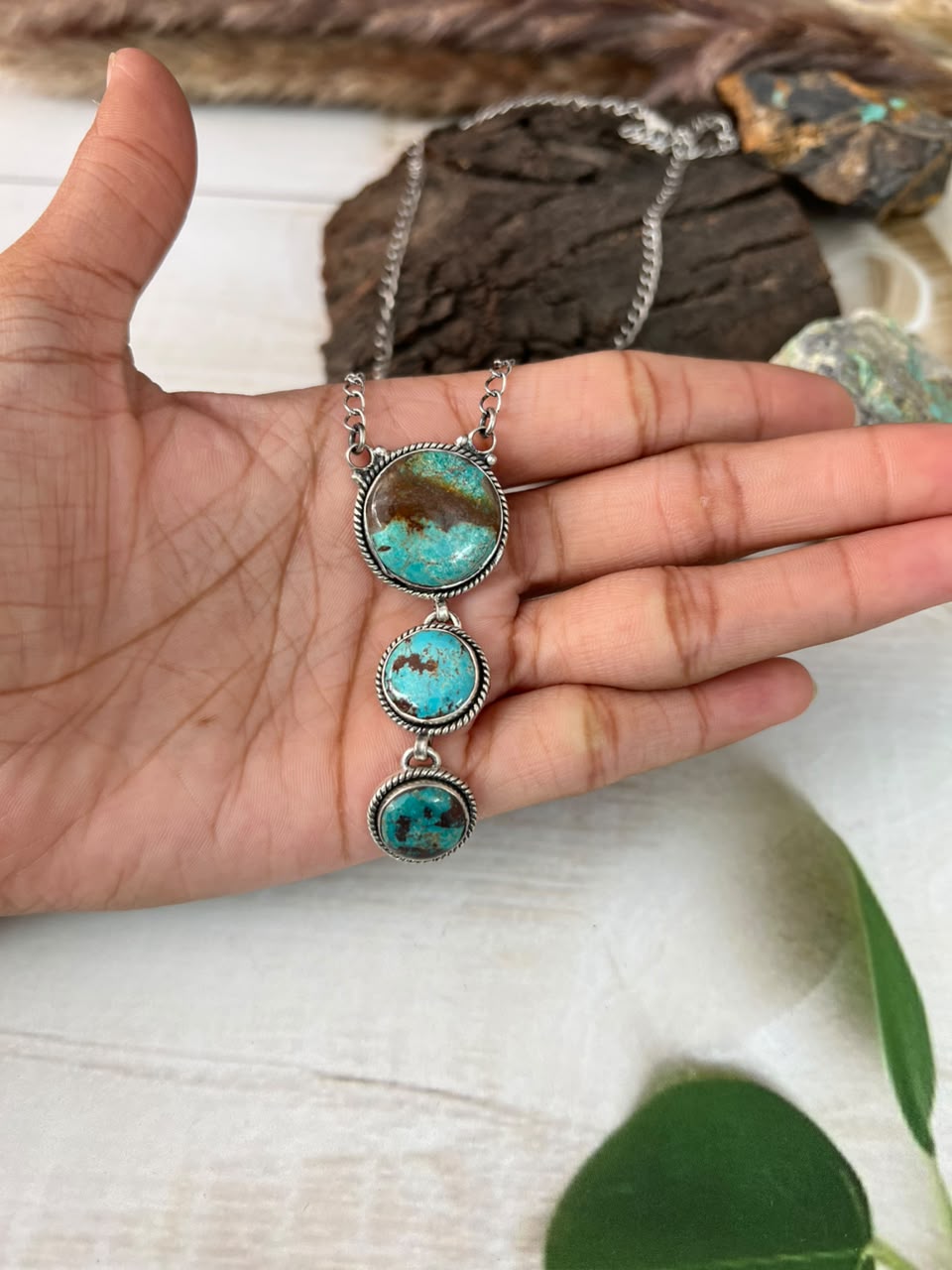 Handmade Sterling Silver Crimson Cowgirl Turquoise Collection: Necklace Signed Nizhoni