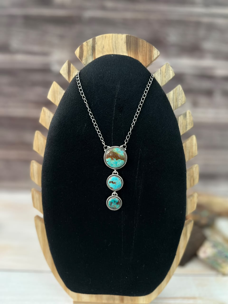 Handmade Sterling Silver Crimson Cowgirl Turquoise Collection: Necklace Signed Nizhoni