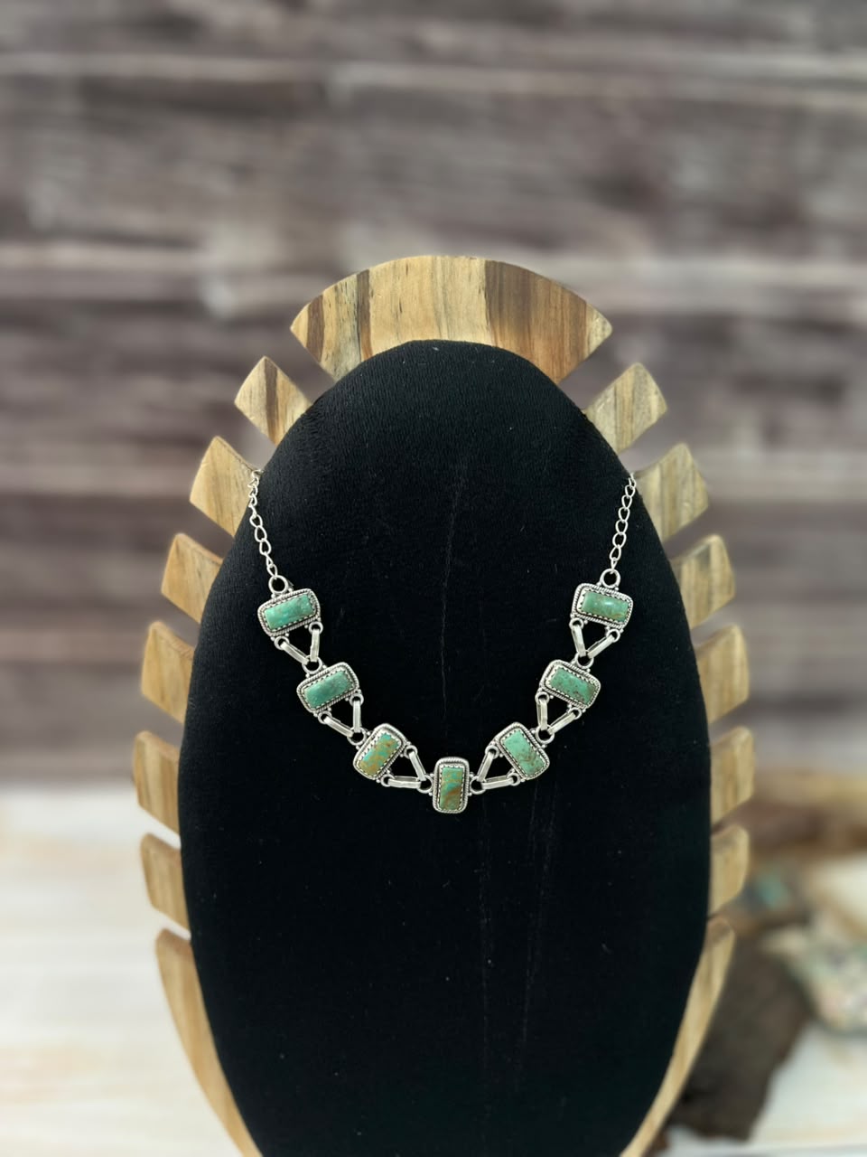Handmade Sterling Silver Royston Turquoise Choker Necklace Signed Nizhoni