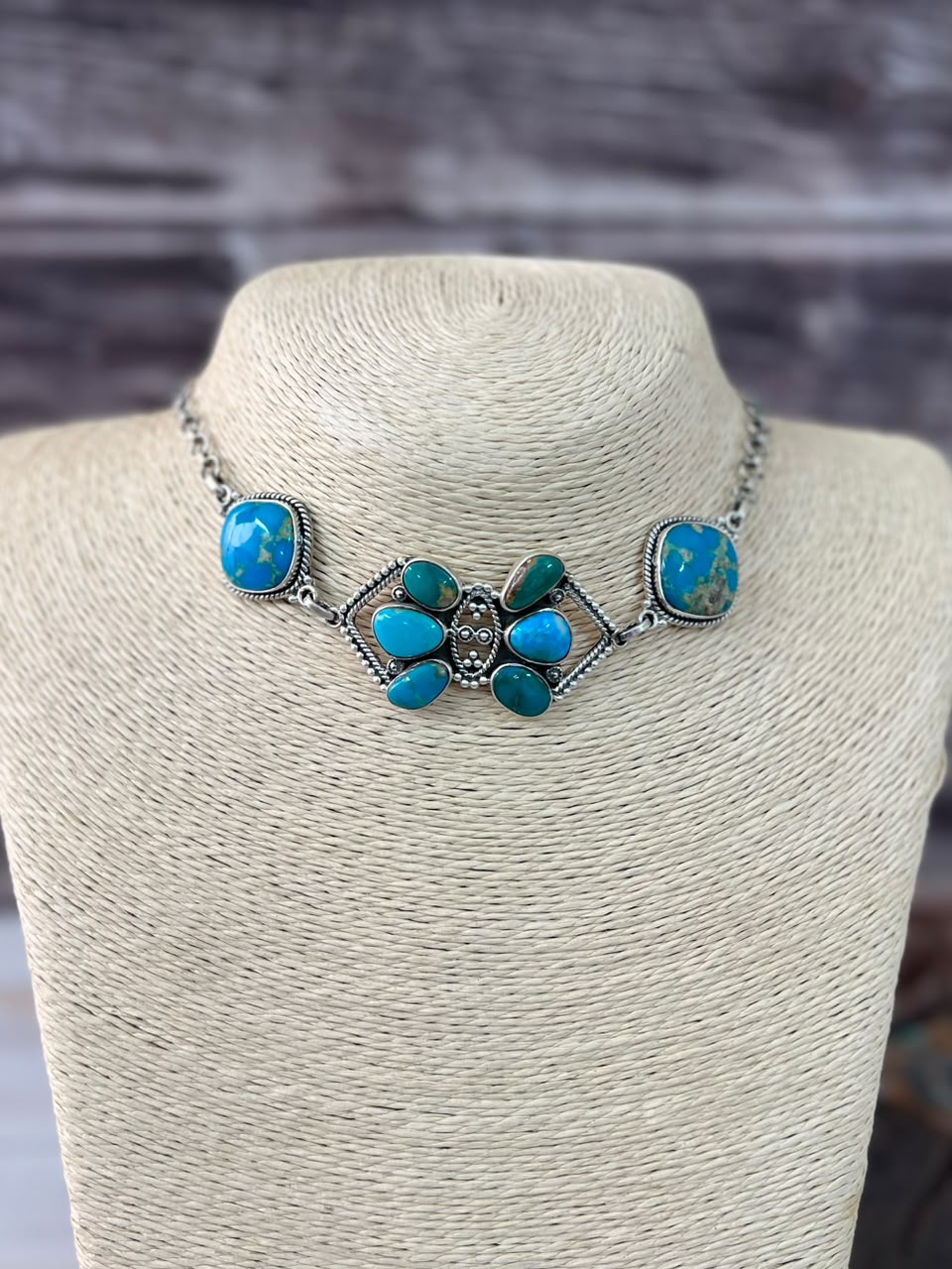 Handmade Sterling Silver Hardy Pit Choker Necklace Signed Nizhoni