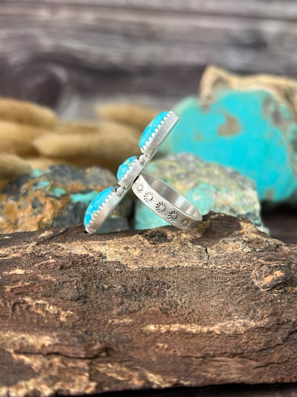 Handmade Sterling Silver Sierra Bella Turquoise Adjustable Ring Signed Nizhoni (2)