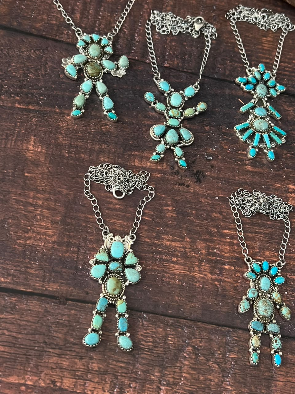 Handmade Sterling Silver Number 8 Turquoise Necklace Signed Nizhoni