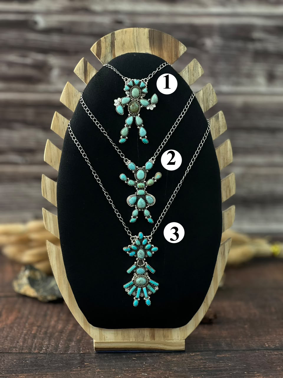 Handmade Sterling Silver Number 8 Turquoise Necklace Signed Nizhoni