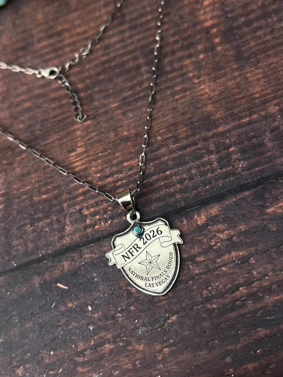 Handmade Sterling Silver Kingman Turquoise NFR Collection: Necklace Signed Nizhoni