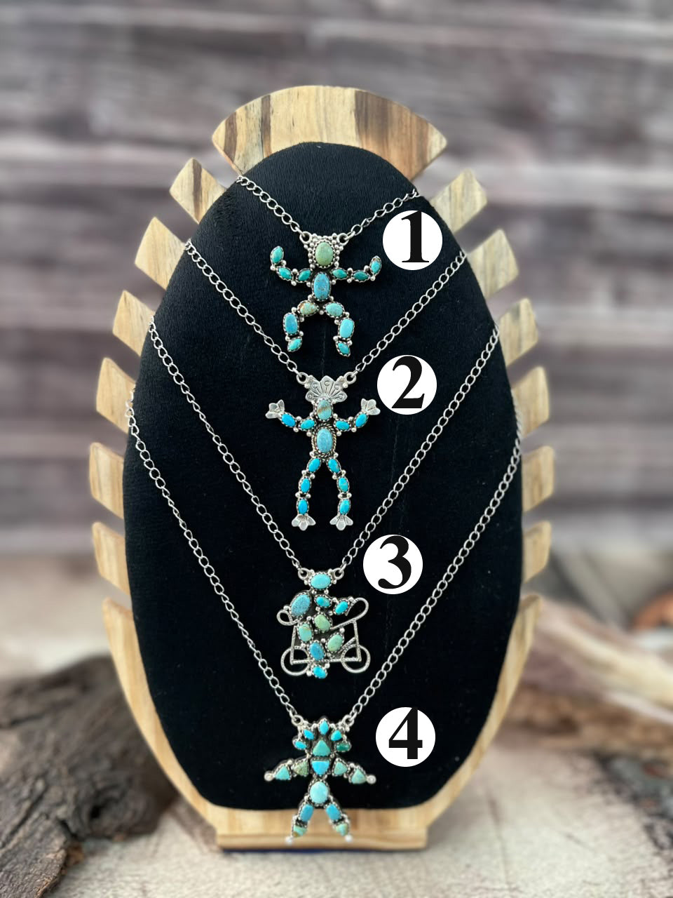 Handmade Sterling Silver Kingman Turquoise Necklace Signed Nizhoni