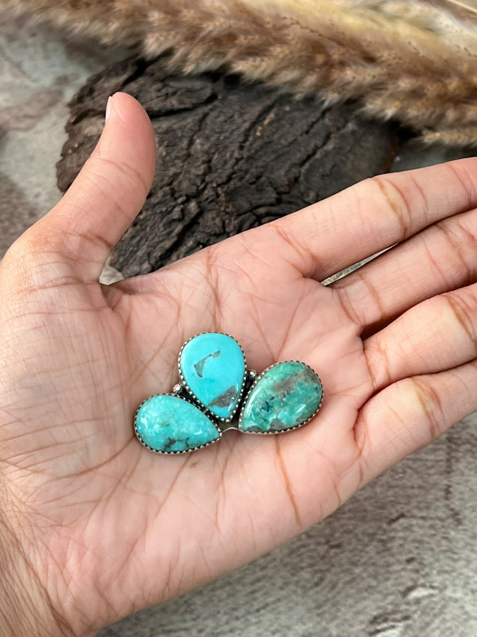 Handmade Sterling Silver Campitos Turquoise Collection: Purse Key Clip Signed Nizhoni