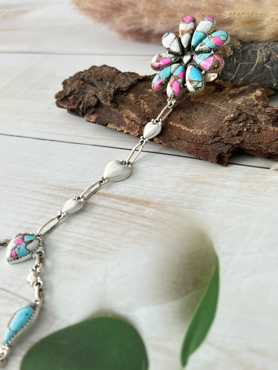 Handmade Sterling Silver Cotton Candy Heart Collection: Hand Harness Signed Nizhoni