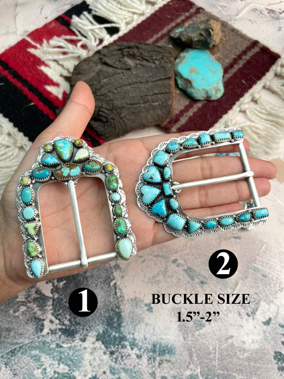 Handmade Sterling Silver Number 8 with Hardy Pit, Palomino, Sonoran Mountain, Golden Hills and Sierra Bella Turquoise Belt Buckle Signed Nizhoni