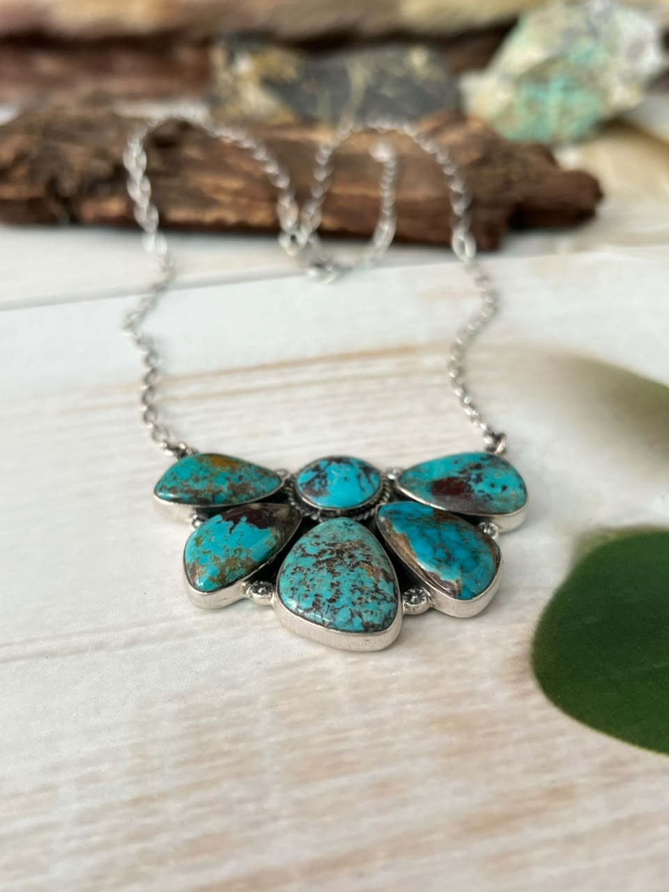 Handmade Sterling Silver Sierra Nevada Necklace Signed Nizhoni
